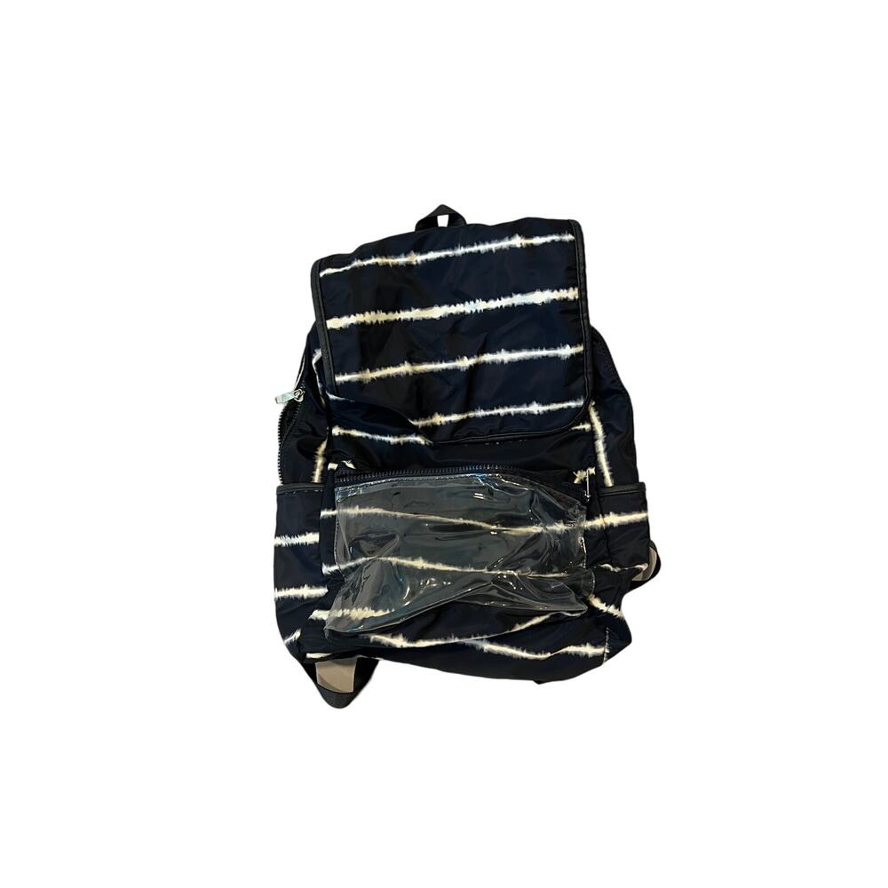 Striped Daily Backpack w Clear Pocket